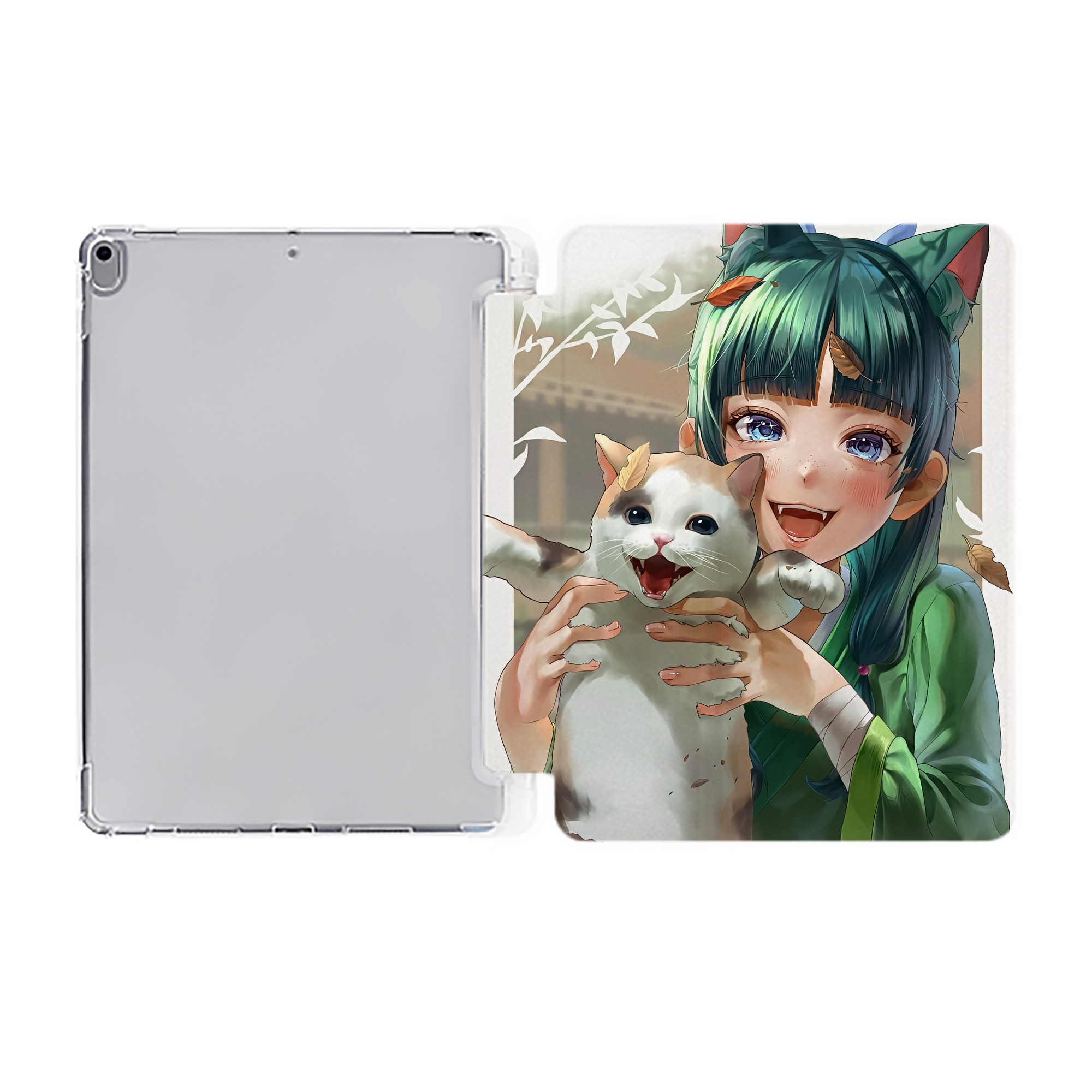 （画像用） 薬屋のひとりごと The Apothecary Diaries IPad ケース ペン収納付き 三つ折りスタンド PUレザー×シリコン 対応機種9.5/10.5/10.9インチ
